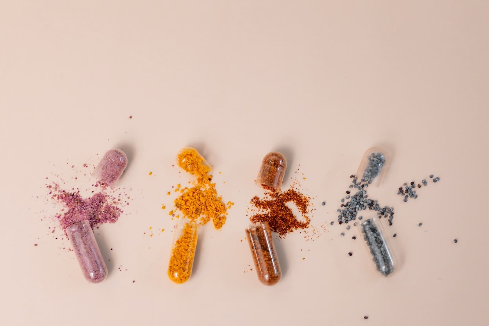 A group of pills sitting next to each other